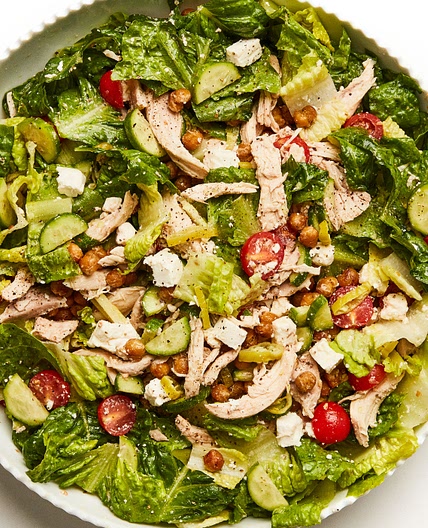Chopped Dinner Salad With Crispy Chickpeas