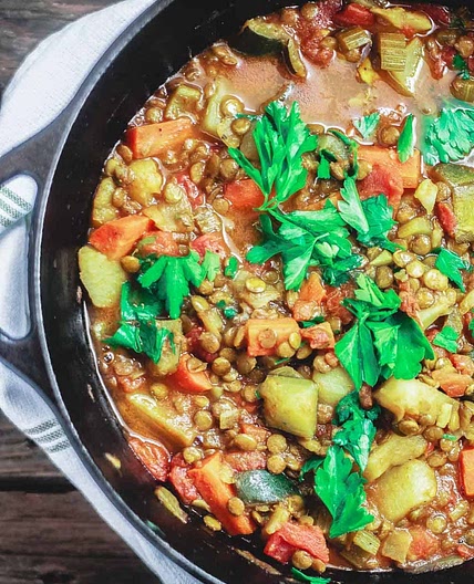 Chunky Vegan Lentil Soup Recipe