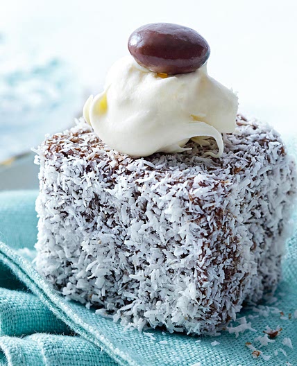 Little cappuccino lamingtons
