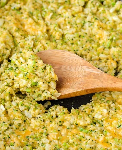 Cheesy Broccoli Cauliflower Rice