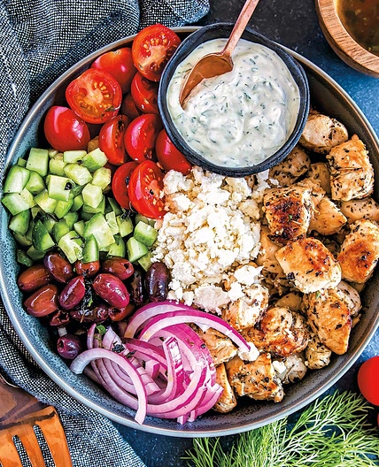 Low-Carb & Keto Greek Chicken Bowls