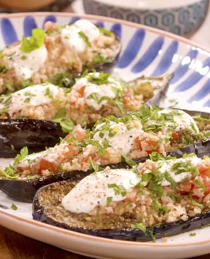 Aubergines à la méditerranéenne par Laurent Mariotte