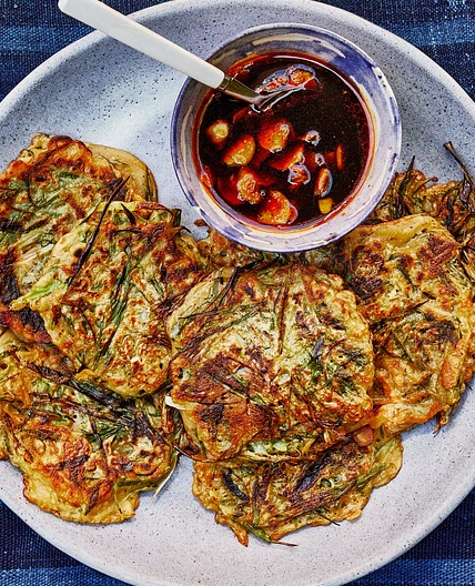 Scallion Pancakes With Chili-Ginger Dipping Sauce