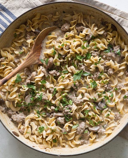 One-Pot Ground Beef Stroganoff