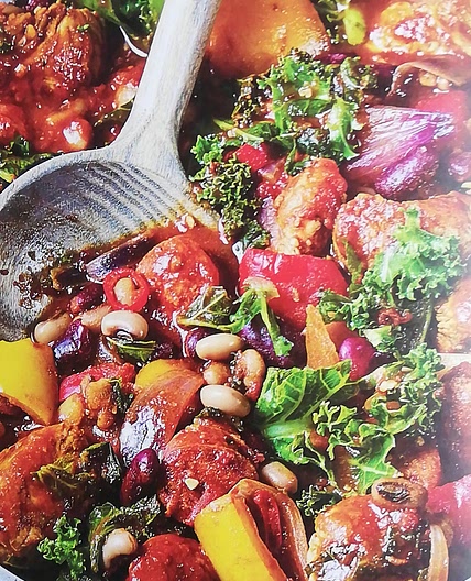 Chorizo and turkey feijoada