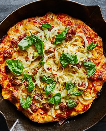 Cast-Iron Pizza with Fennel and Sausage