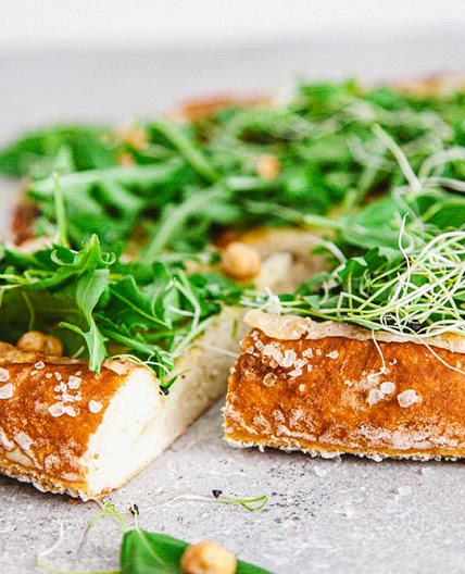Pizza de Sils vegan