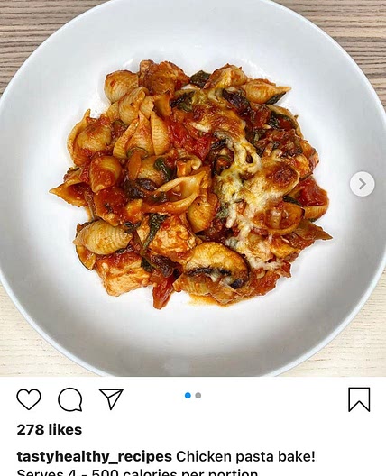 Chicken pasta bake!