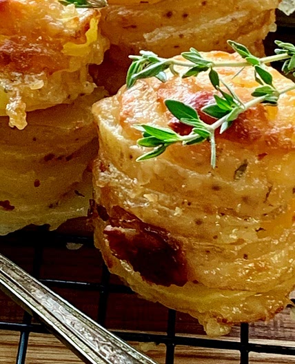 Smoked Gouda Muffin Tin Potato Stacks