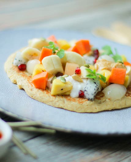 Banana & Chickpea Pancakes - Gluten free & Vegan