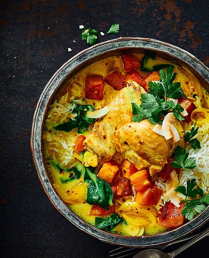 Golden glow chicken bowl