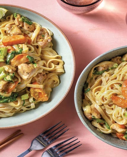Saucy Coconut & Chicken Noodles with Lemongrass & Ginger