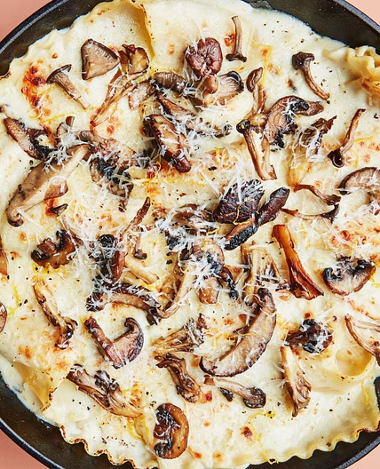Skillet Mushroom Lasagna