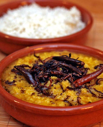 Dinner Tonight: Moong Dal and Red Lentils with Browned Onions Recipe