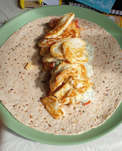 Faux-Peruvian Halloumi Tacos