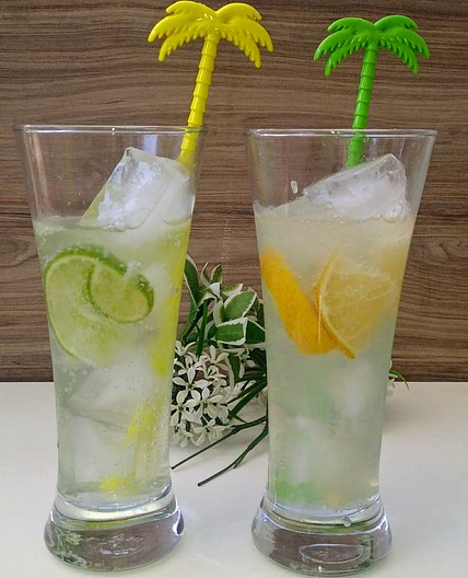 Drink sem álcool com água de coco e tônica