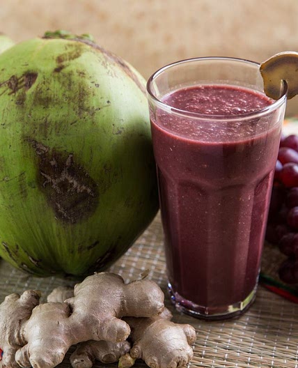 Suco de açaí refrescante