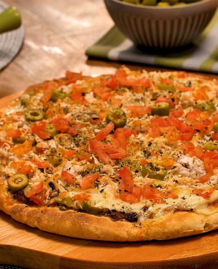 Massa de pizza com iogurte
