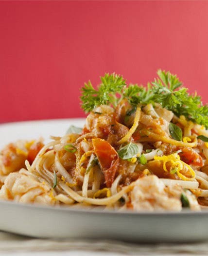 Linguini com lagosta