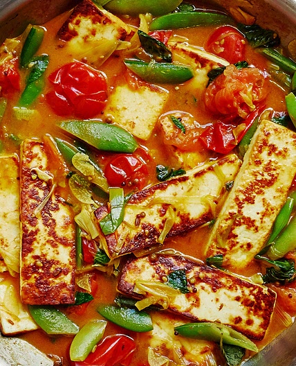 Paneer With Burst Cherry Tomato Sauce