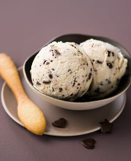Glace chocolat blanc façon Stracciatella