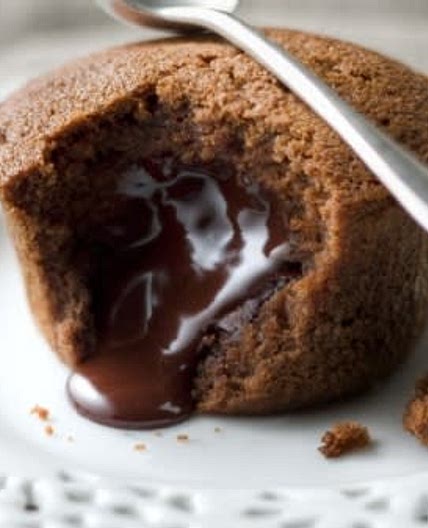 Coeurs coulants chocolat caramel