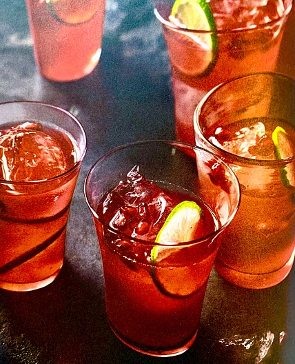 Pomegranate and chilli margaritas