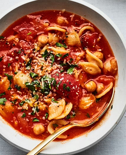 Brothy Pasta with Chickpeas