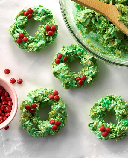 No-Bake Christmas Wreath Treats