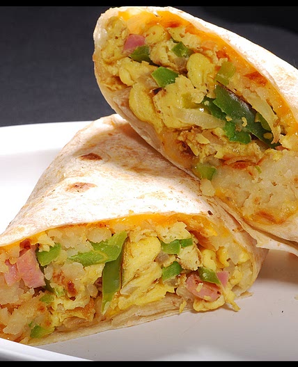 Breakfast Egg and Ham Burrito