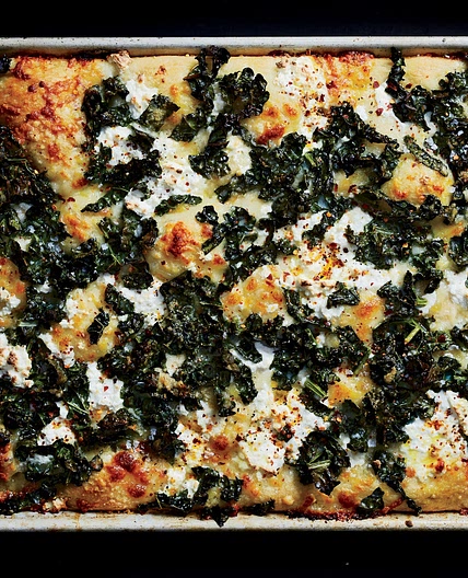 Spicy Tuscan Kale and Ricotta Grandma Pie