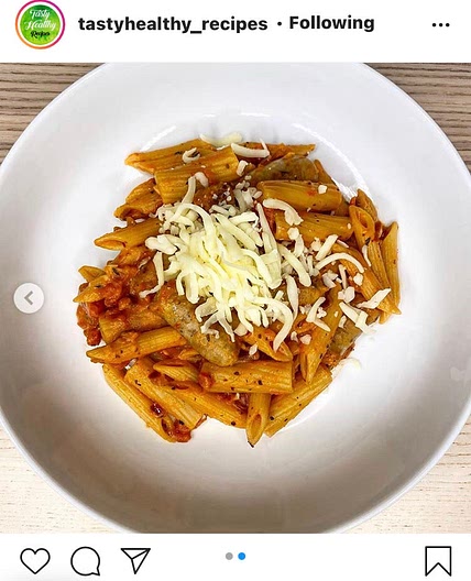 Creamy tomato sausage pasta