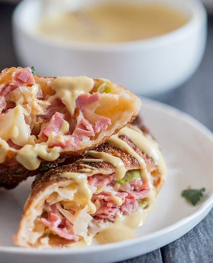 Reuben Egg Rolls