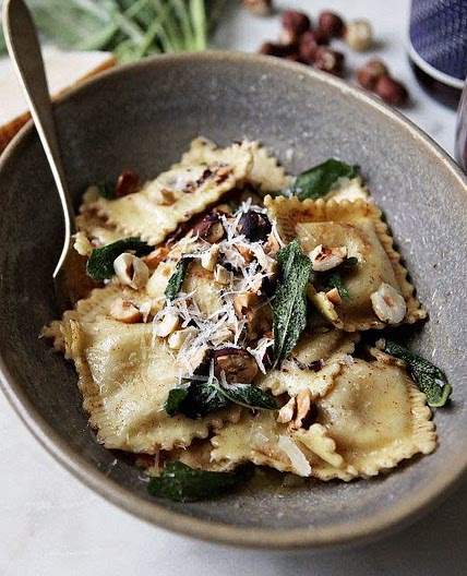 Squash Ravioli with Brown Butter Sage Sauce