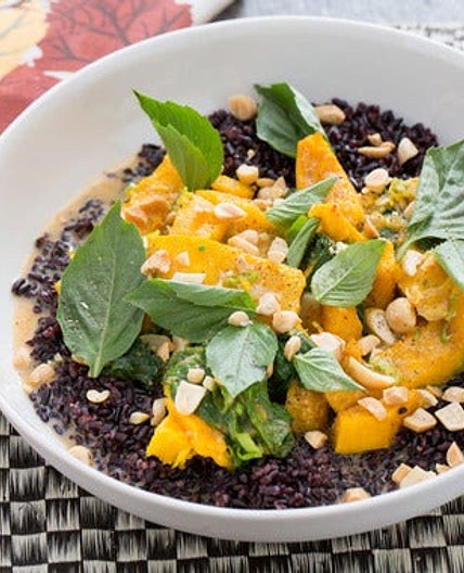 Thai Pumpkin Curry with Mustard Greens & Chinese Black