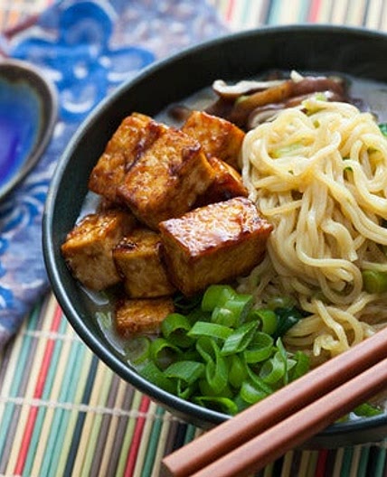 Miso & Shiitake Ramen with Hoisin-Glazed Tofu