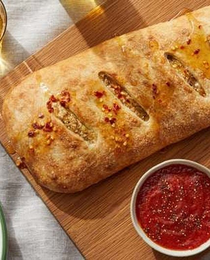 Sicilian Cauliflower Stromboli with Hot Honey & Tomato Dipping Sauce