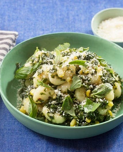 Summer Vegetable Gnocchi with Sweet Corn, Bell Pepper & Basil