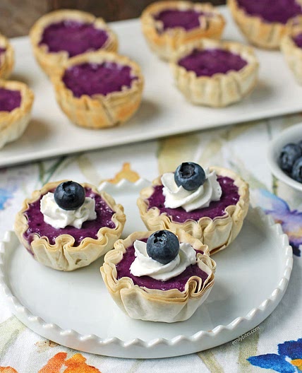 Blueberry Cheesecake Mini Tarts