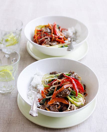 Sesame beef stir-fry