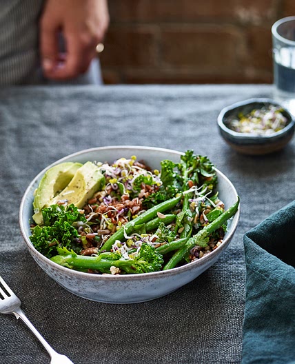 Greens and grains with miso mustard dressing Recipe by Eve Kalinik | Nutritional Therapist, Author + Consultant