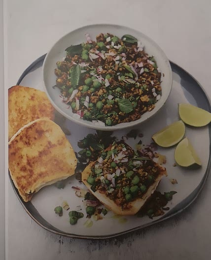 Smoked tofu, mushroom and almond kheema