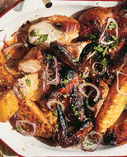 Sticky Chili Chicken with Hot-and-Sour Pineapple Recipe