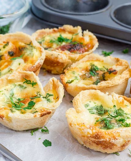 Quiche com pão de forma