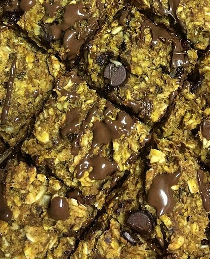 Pumpkin Chocolate Chip Oat Bars