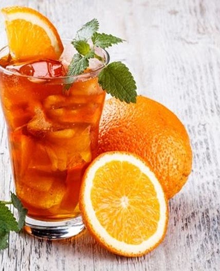 Drink de café com laranja