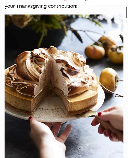 Pumpkin Cheesecake with Marshmallow Meringue 