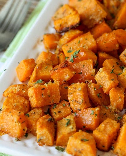 Baked Parmesan Sweet Potatoes Recipe
