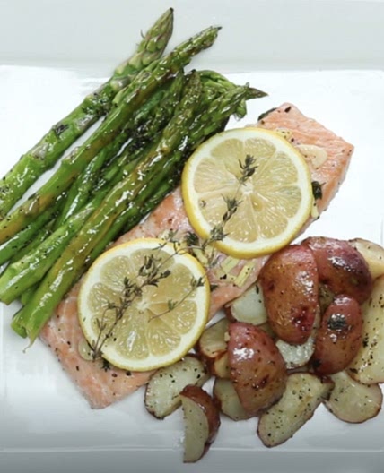 One Pan Salmon and Vegetables