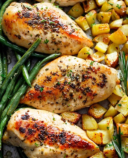 Garlic Herb Butter Chicken & Potatoes